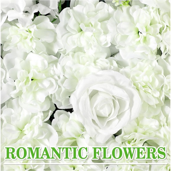 NIB Set of 6 Artificial Wall Decor Backdrop photos 12”x12” Squares Wedding White - Picture 3 of 6